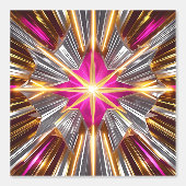 Shimmering Disco Star Burst Zelfklevend Behang (Voorkant)