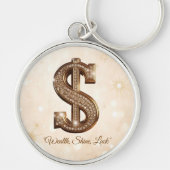 "Shimmering Dollar Sign" Sleutelhanger (Voorkant)