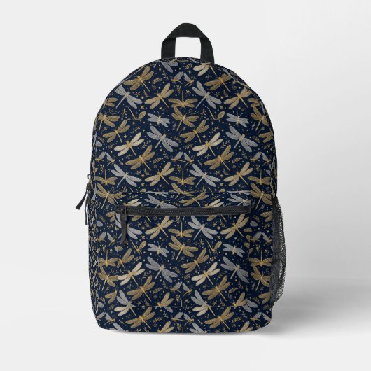 Shimmering Dragonfly Backpack Bedrukte Rugzak (Voorkant)