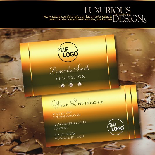 Shimmering Fire Sinaasappel Luxury Diamonds add Lo Visitekaartje