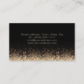 Shimmering Gold Cosmetoloog Damask Black Kaart Visitekaartje (Achterkant)