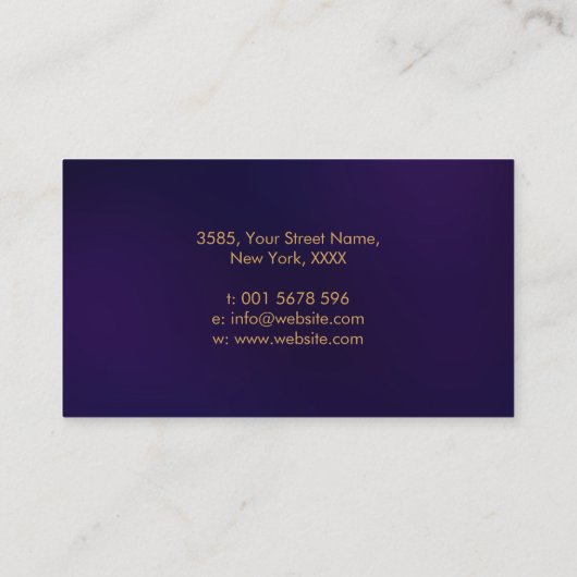 Shimmering Gold Lotus Flower Visitekaartje (Achterkant)