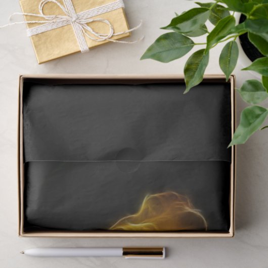 Shimmering Gold Roos Fractal Flower Tissuepapier (Geschenk)