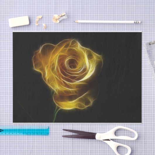 Shimmering Gold Roos Fractal Flower Tissuepapier (Craft)