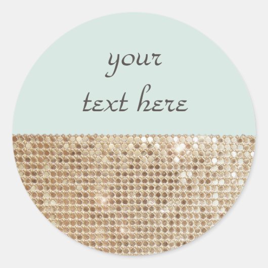  Shimmering Gold Sequins Sticker (Voorkant)