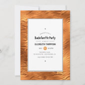 Shimmering Gold Tiger Stripes Bachelorette Party Kaart (Voorkant)