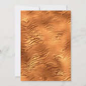 Shimmering Gold Tiger Stripes Bachelorette Party Kaart (Achterkant)