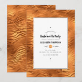 Shimmering Gold Tiger Stripes Bachelorette Party Kaart (Voorkant / Achterkant)