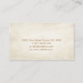 Shimmering Golden Lotus Flower Visitekaartje (Achterkant)