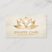 Shimmering Golden Lotus Flower Visitekaartje (Voorkant)
