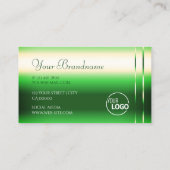 Shimmering Grass Green Sparkle Diamonds voeg Logo Visitekaartje (Achterkant)