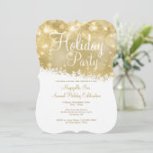 Shimmering Holiday Party Uitnodiging (Staand voorkant)