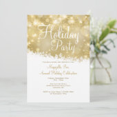 Shimmering Holiday Party Uitnodiging (Staand voorkant)