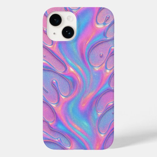 Shimmering Ink Splash Vibrant iPhone Case (Achterkant)