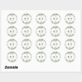 Shimmering Leaves: Gepersonaliseerde Botanische St Ronde Sticker (Vel)
