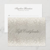 Shimmering Light Glitter Grijs Cadeaubon Briefkaart (Voorkant / Achterkant)