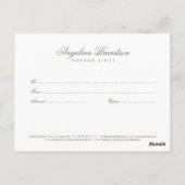 Shimmering Light Glitter Grijs Cadeaubon Briefkaart (Achterkant)