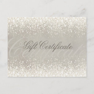 Shimmering Light Glitter Grijs Cadeaubon Briefkaart