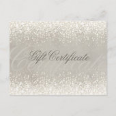 Shimmering Light Glitter Grijs Cadeaubon Briefkaart (Voorkant)