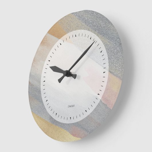 Shimmering look brushstrokes grote klok (Hoek)