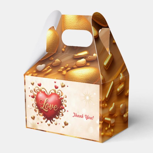 "Shimmering Love Spark" Bedankdoosjes (Voorkant Zijde)