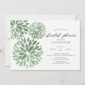 Shimmering Mint Dahlias Vrijgezellenfeest Kaart (Voorkant)