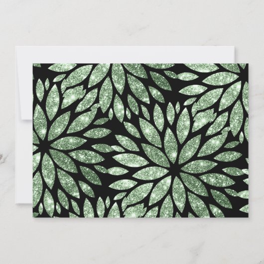 Shimmering Mint Dahlias Vrijgezellenfeest Kaart (Achterkant)