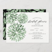 Shimmering Mint Dahlias Vrijgezellenfeest Kaart (Voorkant / Achterkant)