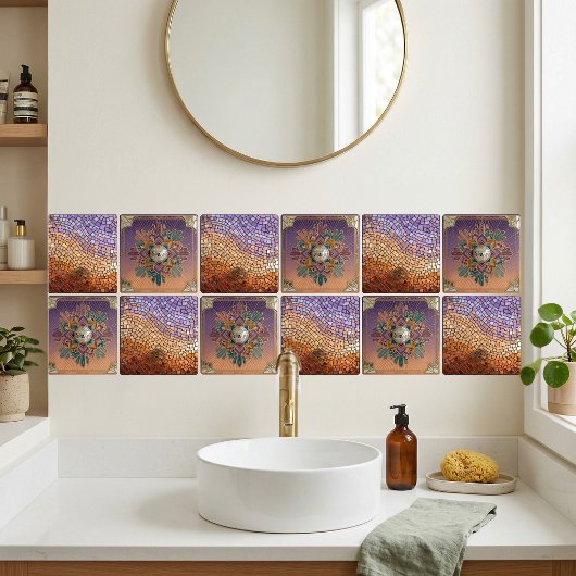 Shimmering Mosaic Gradient Ceramic Tile Tegeltje