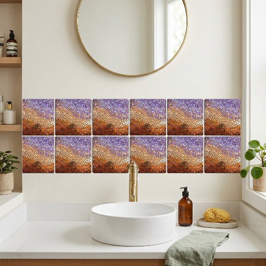 Shimmering Mosaic Gradient Ceramic Tile Tegeltje