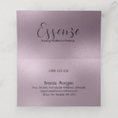 Shimmering Muted Paarse Modern Background Klantenkaartje (Binnenkant ongevouwen)