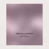 Shimmering Muted Paarse Modern Background Visitekaartje (Buitenkant ongevouwen)