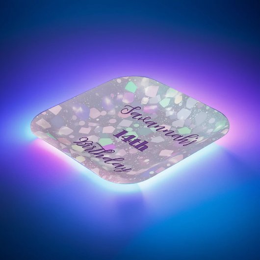 Shimmering Pastel Verjaardag Party Borden Design Papieren Bordje