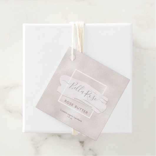 Shimmering Pearl Hang Labels (In situ)