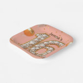 Shimmering Pearlescent Gold Soft Pink Sweet 16 Papieren Bordje (Gebogen)