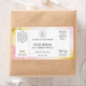  Shimmering Pink Gold Hair Face Serum Label (Insitu)
