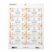  Shimmering Pink Gold Hair Face Serum Label (Full Sheet)