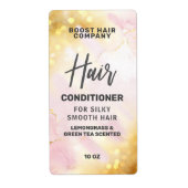  Shimmering Pink Gold Hair Product Labels (Voorkant)
