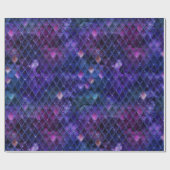Shimmering Purple Ombre & Glitter Dragon Scales Cadeaupapier (Vlak)