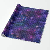 Shimmering Purple Ombre & Glitter Dragon Scales Cadeaupapier (Uitgerold)