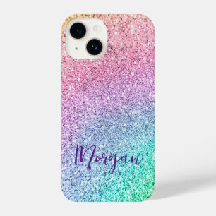  Shimmering Rainbow Glitter Specialized iPhone 14 Hoesje