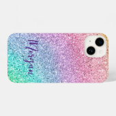 Shimmering Rainbow Glitter Specialized iPhone Hoesje (Achterkant horizontaal)