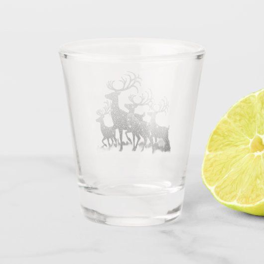 Shimmering Reindeers shot glass Shot Glas (Achterkant)