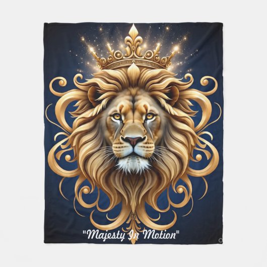 "Shimmering Royal Roar" Fleece Deken (Voorkant)