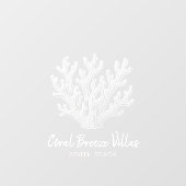 Shimmering Sea Coral Silhouette Window Cling Raamsticker (Vel)