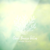 Shimmering Sea Coral Silhouette Window Cling Raamsticker (Vel 3)