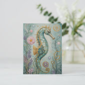 Shimmering Seahorse Sanctuary Briefkaart (Staand voorkant)