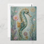 Shimmering Seahorse Sanctuary Briefkaart (Voorkant / Achterkant)