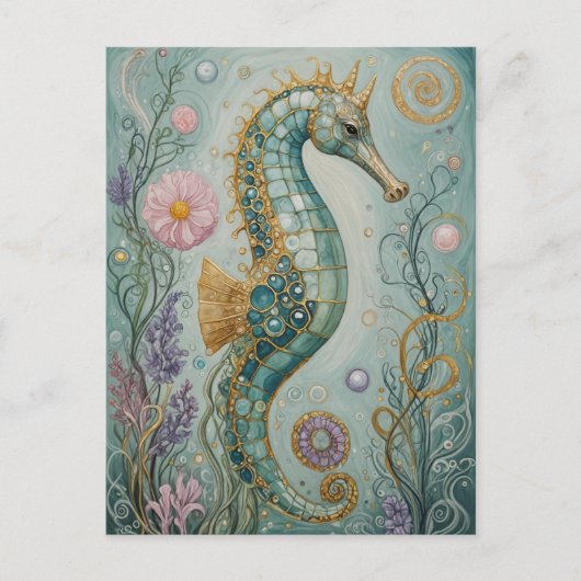 Shimmering Seahorse Sanctuary Briefkaart (Voorkant)