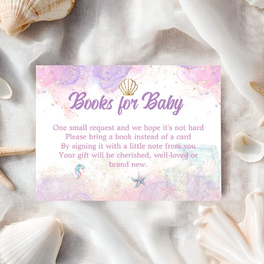 Shimmering Seashell Mermaid Book Request Girl Informatiekaartje